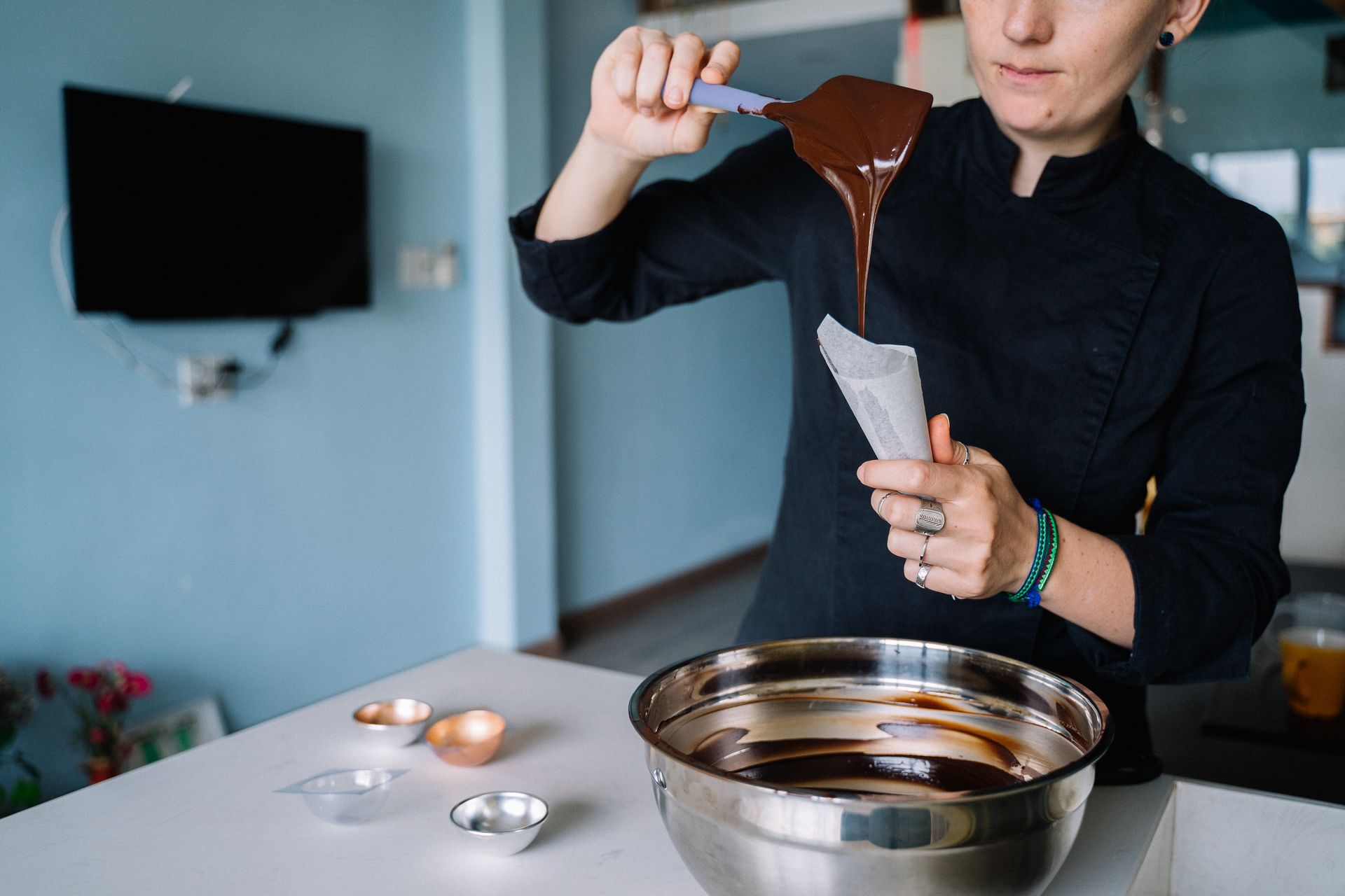 Comment réaliser de la ganache au chocolat noir ?